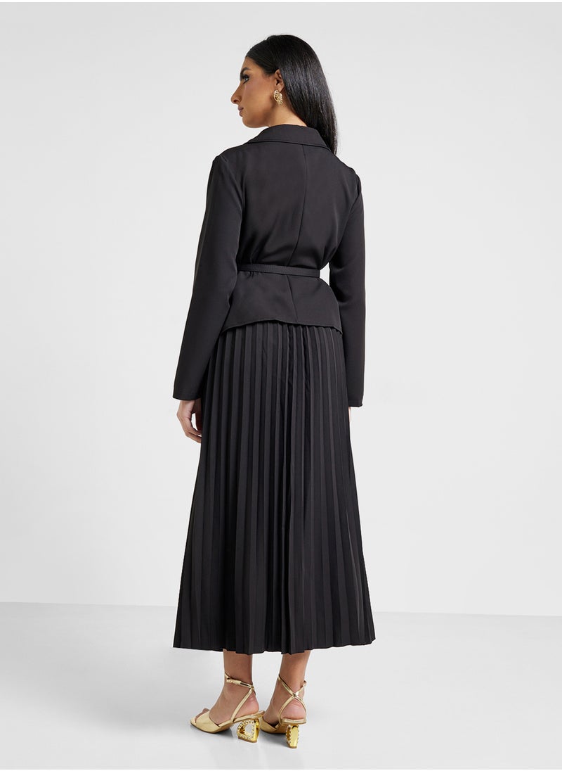Khizana - Blazer Set With Pleated Skirt - Image 1