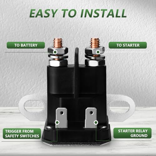Tecreddy Starter Solenoid for John Deere AM138068 Cub Cadet 725-04439 MTD Troy-Bilt Trombetta 862-1211-211-16 Riding Lawn Mower Tractor - Image 2