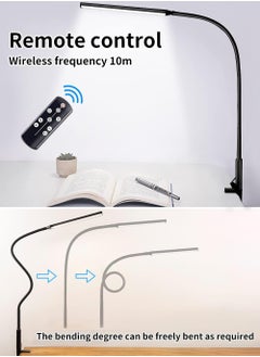 LOOPITYS （REMOTE）Desk Lamp LED USB Power Eye-Care Swing Arm Lamp Flexible Gooseneck Clamp,Dimmable,Architect Lamp 3 Color Modes,Desk Light Memory Reading Working Study,Energy Saving  - Image 5