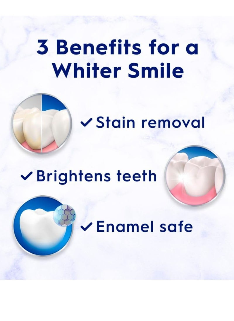 Crest Crest 3D White Advanced Teeth Whitening Toothpaste, Crest 3D White Brilliance Toothpaste, Radiant Mint, 3.3 oz, Pack of 3  - Image 2