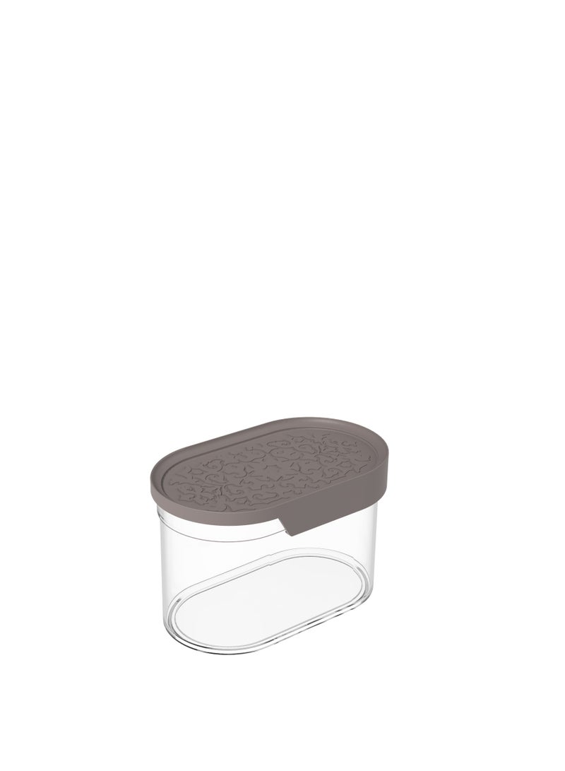 Biesse Plastic Oval Food Storage and Preserving with Brown lid 0.750L - Image 1