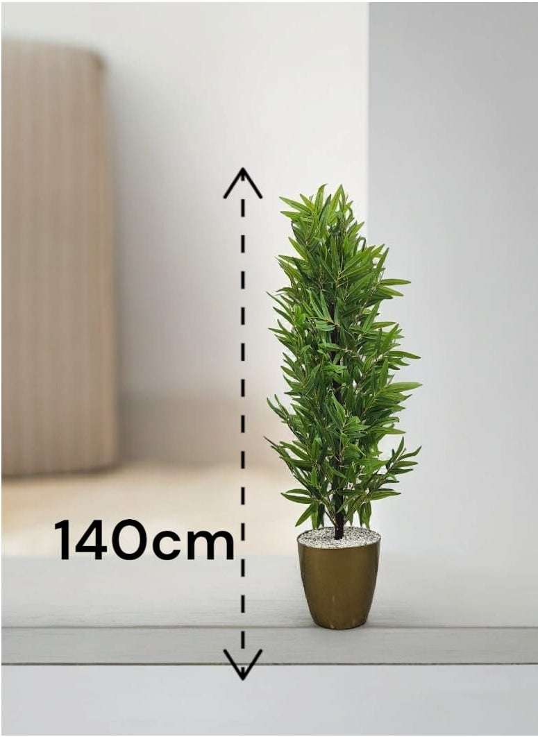 AL KHALDIYA Artificial decorative plant tree with pot, 140 cm  - Image 2