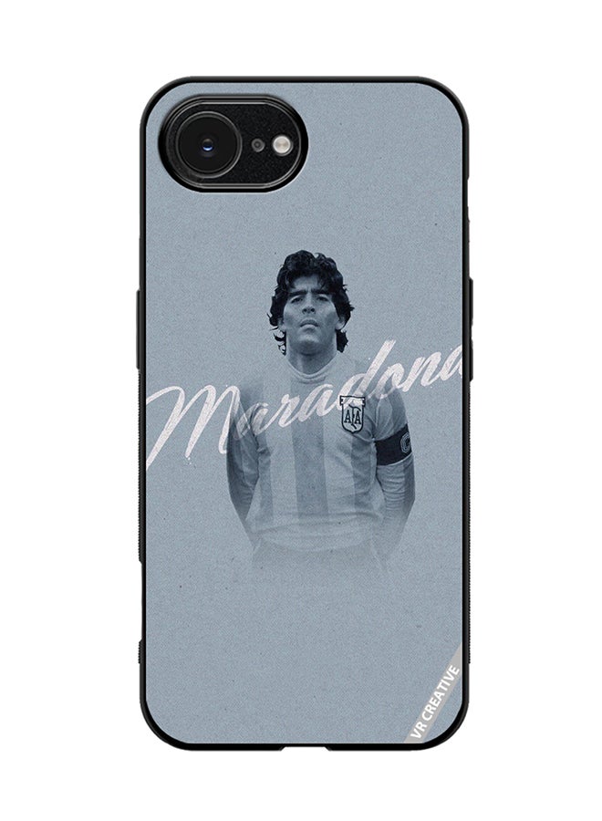Protective Case Cover For Apple iPhone 16e Maradona Design Multicolour