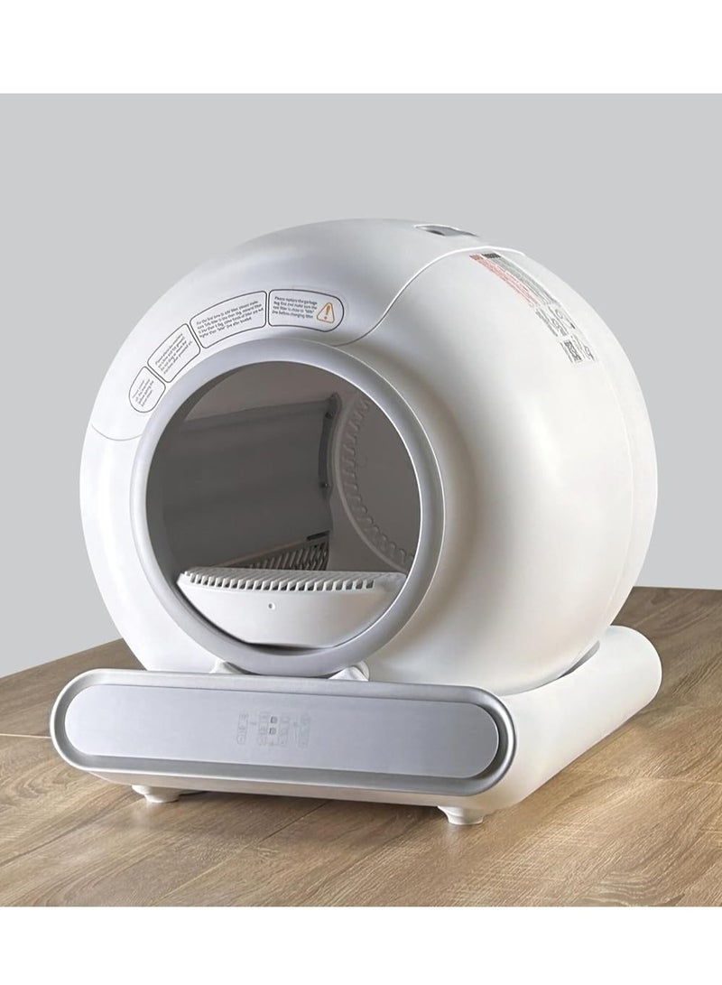 Whiskers & Wag Self Clenaing Litter Box Automatic Cat Litter Box 65L Large Capacity,Upgraded Ionic Remove Odor, APP Monitor, Low Noise Pet Supplies, Multiple Sensors for Multiple Cats with 4 Bags - Image 5