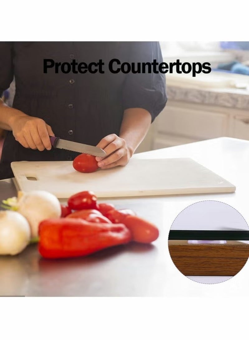 Clear Glass Table Top Bumper Non-Adhesive Pads, Glass Table Top Spacer Transparent Round Silicone Door Handle Bumper for Doorknobs/Desk/Cabinets/Drawers/Furniture(20 Pcs, 25 x 3 mm) - Image 4