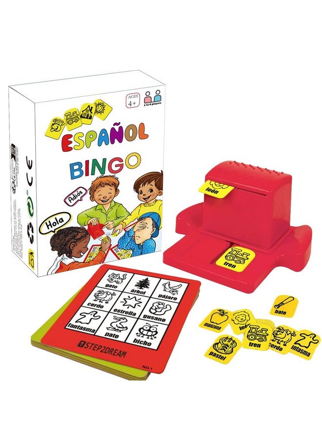 Magictodoor Magictodoor Spanish Vocabulary Bingo for Kids | Educational Learning with Sight Words | Boosts Language and Matching Skills | Ideal for Classroom and Home Use | Spanish Board Game - Image 1