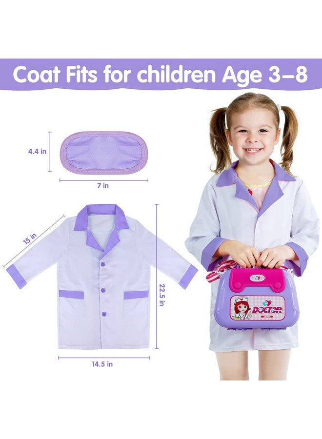 GINMIC Kids Doctor Play Kit, 22 Pieces Pretend Play Doctor Set with Role Play Doctor Costume and Carry Case for Toddlers and Kids, Medical Dr Kit Toys for Girl Age 3 4 5 6 7 Year Old - Image 3