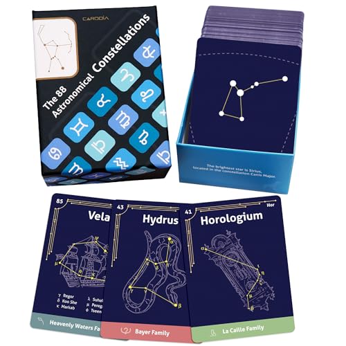 CARDDIA The 88 Astronomical Constellations Educational Flashcards Ideal for Astronomy Students and Educators - Image 1