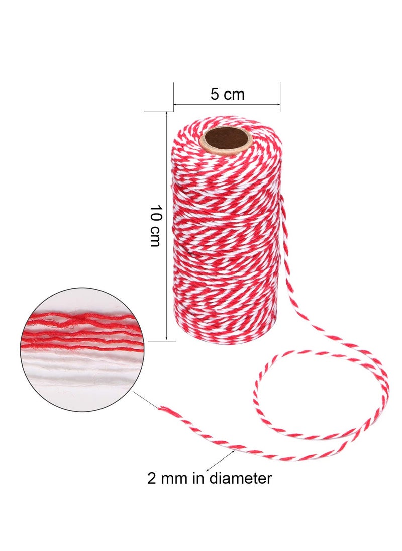 SUNSAR 3 Rolls 2 mm Cotton Rope Cord String  for Gift Wrapping Arts Crafts Party Decorations  - Image 2