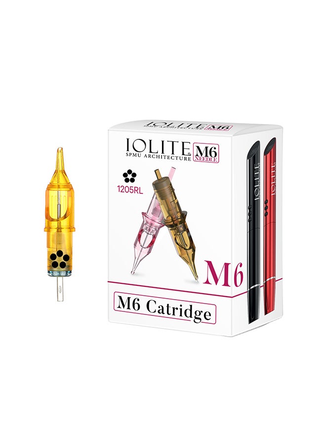 IOLITE 10- Pieces Tattoo Cartridge Needles, Pen SPMU Machine M6 Disposable Universal - 1205RL - Image 1