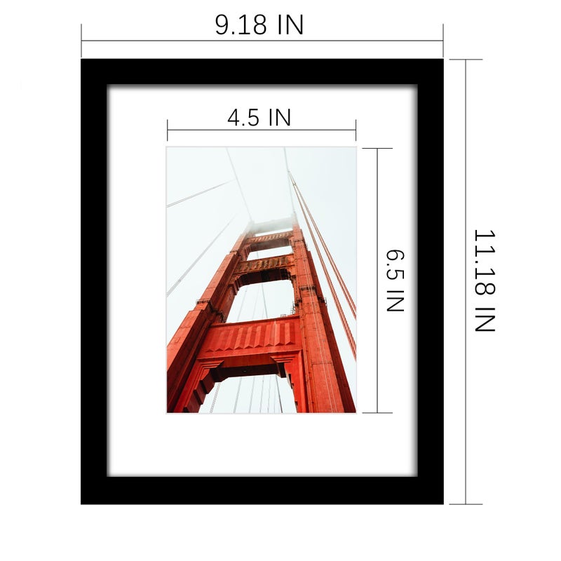 Wiscet 8x10 Picture Frame Set of 3  Display Pictures 5x7 with Mat or 8 x 10 Without Mat  Photo Frame for Wall Mounting or Tabletop Display  Black - Image 2
