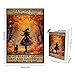 Artinhand Great Jigsaw Puzzles for Adults 300 Pieces Black Witch Once Upon A Time There was A Girl Who Really Loved Cats Halloween Puzzles for Adults Toys Gift Family Decoration Kids Puzzle - Image 4