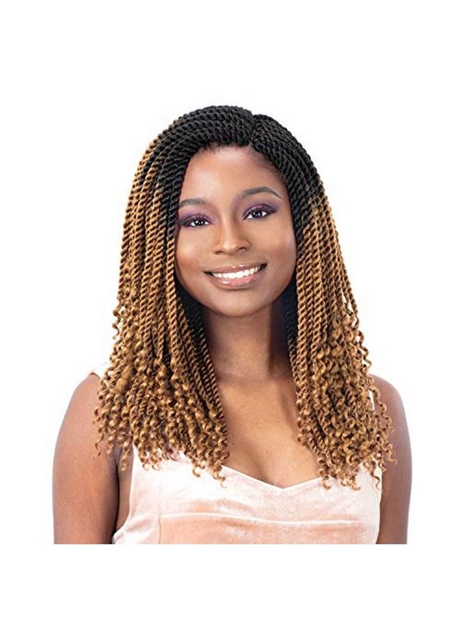 FreeTress Braids Synthetic Pre Looped Braid 3X GORGEOUS TWIST 12" (1 Jet Black) - Image 1