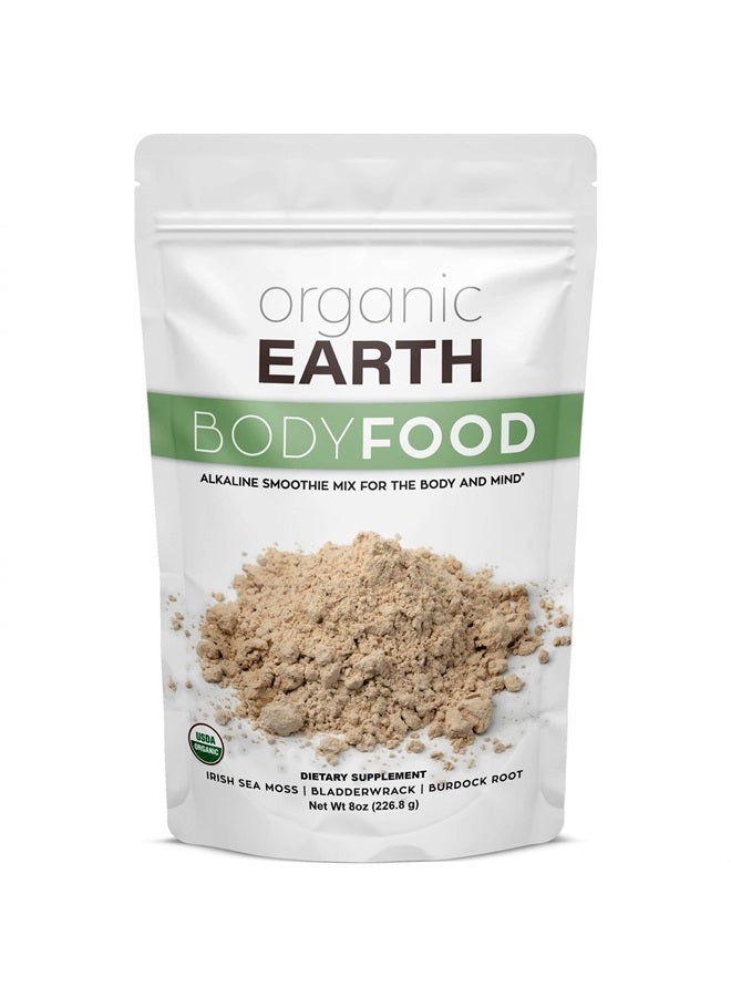 Irish Sea Moss Powder 8oz - Wildcrafted Sea Moss Organic with Bladderwrack & Burdock Root Powder - Thyroid, Digestion Support & Healthy Skin - USDA Certified Organic