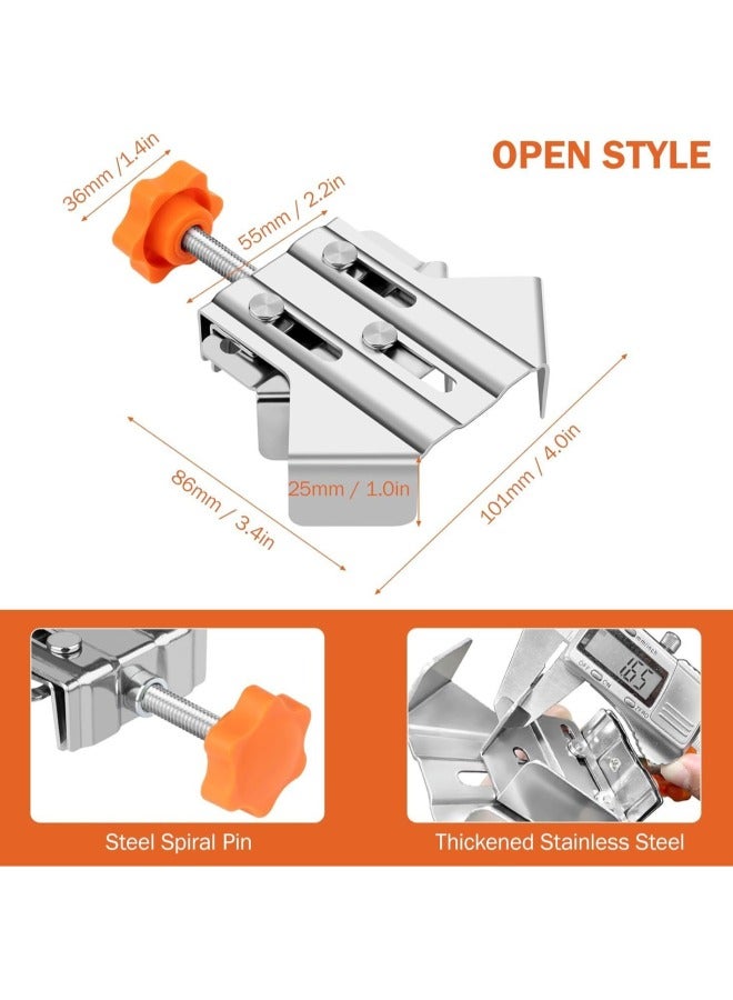 Right-angle Clip 90 Degree Holder Photo Frame Clip Frame Clip Strong Stainless Steel Set Clip Woodworking Tools-Specification Model:Stainless Steel Section B (opening)  - Image 3