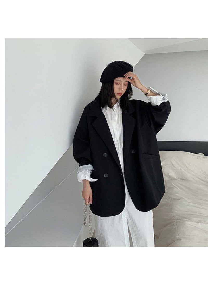 Generic 2024 Spring Fall Ladies Casual Blazer Trendy Black  - Image 3