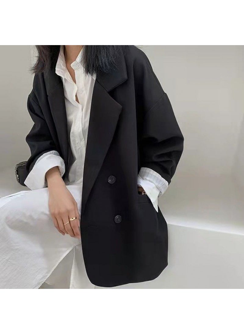 Generic 2024 Spring Fall Ladies Casual Blazer Trendy Black  - Image 1