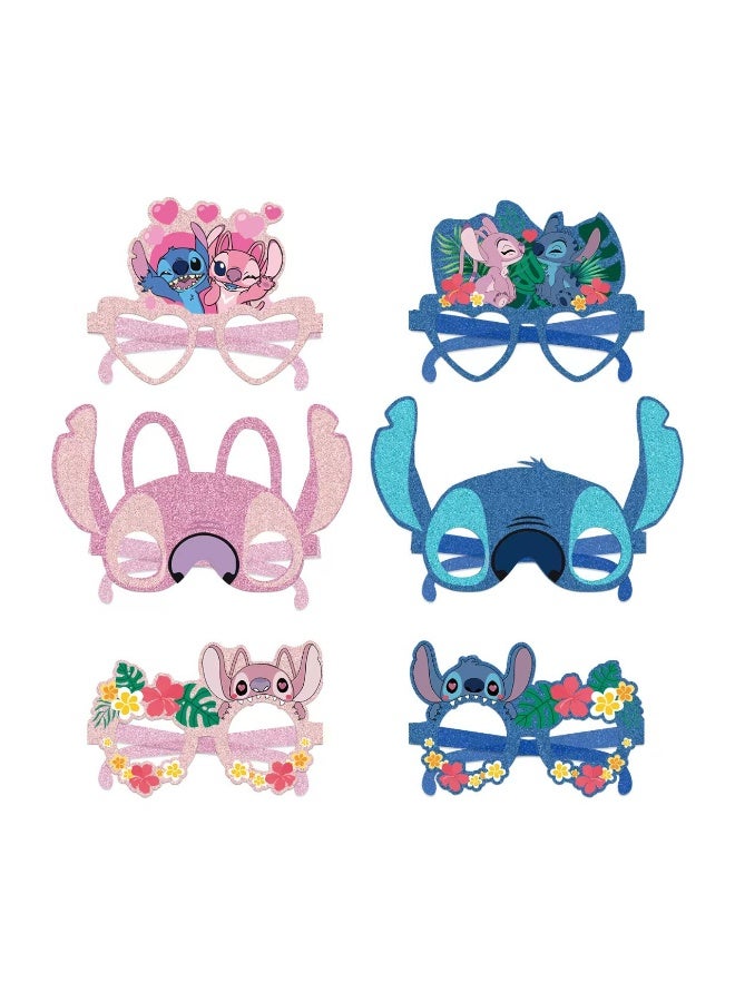ILovhaprty Lilo & Stitch Paper Glasses - 24pcs Stitch Party Favors Paper Eyeglasses, Ohana Theme Paper Party Glasses for Stitch Photo Booth Props or Stitch Birthday Decoration Supplies - Image 1