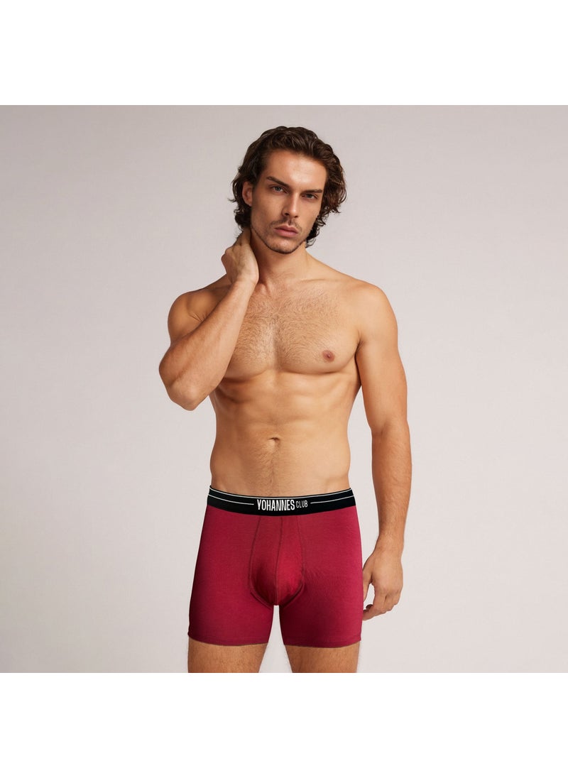 Yohannes Club - Men's, Special Separated Cotton Boxer, Single, Claret Red - Image 1