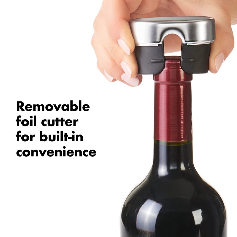 OXO OXO SteeL Winged Corkscrew with Removable Foil Cutter, INOXO.3113400ML  - Image 5