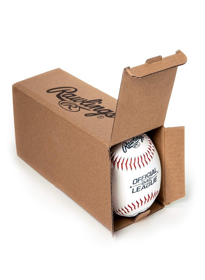 Rawlings راولينغز | كرات البيسبول الرسمية للاستخدام الترفيهي | OLB3 | للشباب/8 سنوات | 3 قطع - Image 3