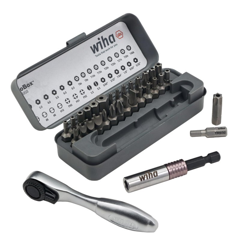 Wiha 74958 32 Piece GoBox Security Bit Set with Mini Ratchet - Image 5