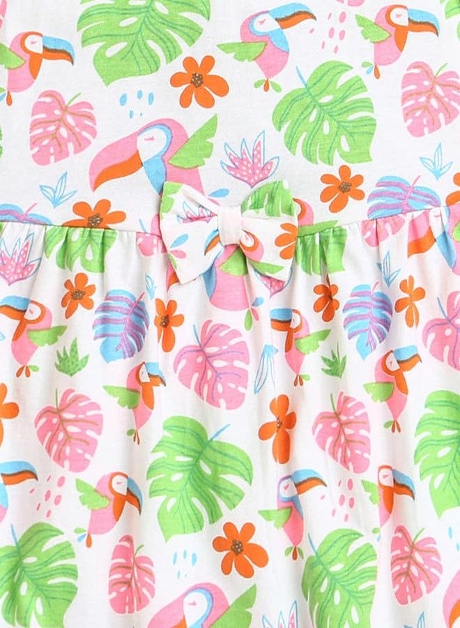 BUMZEE White Girls Sleeveless Cotton Knee Length Frock Age - 18-24 Months (Peb10138E-wht) - Image 4