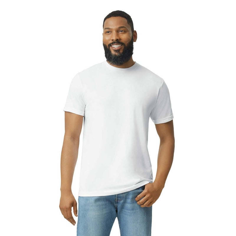 Gildan Adult Softstyle CVC Short Sleeve T-Shirt, Style G67000/G64000CVC, Multipack, White (4-pack), Large - Image 2