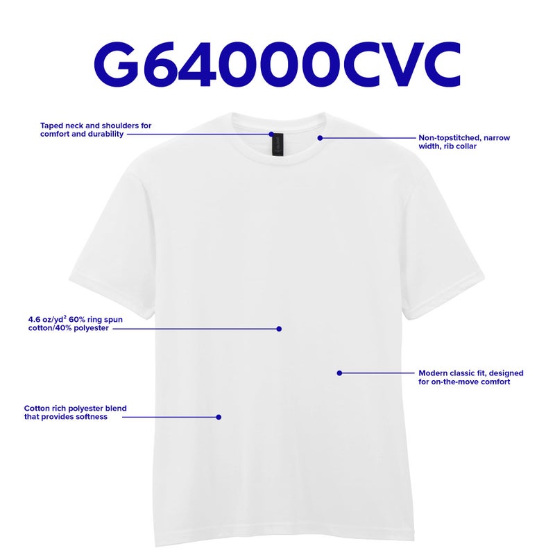 Gildan Adult Softstyle CVC Short Sleeve T-Shirt, Style G67000/G64000CVC, Multipack, White (4-pack), Large - Image 5