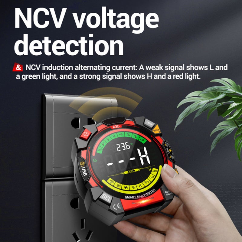 Digital Multimeter, 6000 Counts NCV Voltage Tester with VA Backlit LCD, Data Hold, Flashlight, Live Wire Detection, Capacitance Temperature Frequency Duty Cycle Test - Image 5