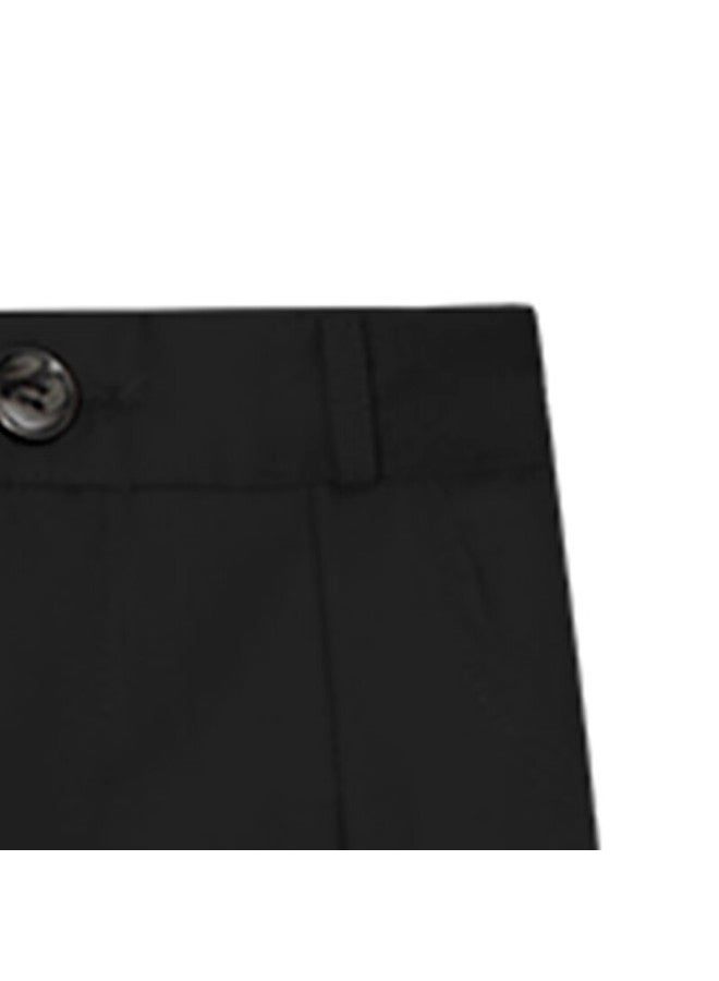 Luobobeibei Boys' Dress Pants, Summer Children's Outfit, Performance Shorts, Student Formal Wear, Black, Size 150 - Image 4