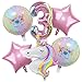 DUILE Unicorn Balloons Unicorn Birthday Party Decorations for Girls Foil Balloons Set Macaron and Rainbow Balloon Wedding Baby Shower Party Supplies 3 - Image 2