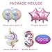 DUILE Unicorn Balloons Unicorn Birthday Party Decorations for Girls Foil Balloons Set Macaron and Rainbow Balloon Wedding Baby Shower Party Supplies 3 - Image 4