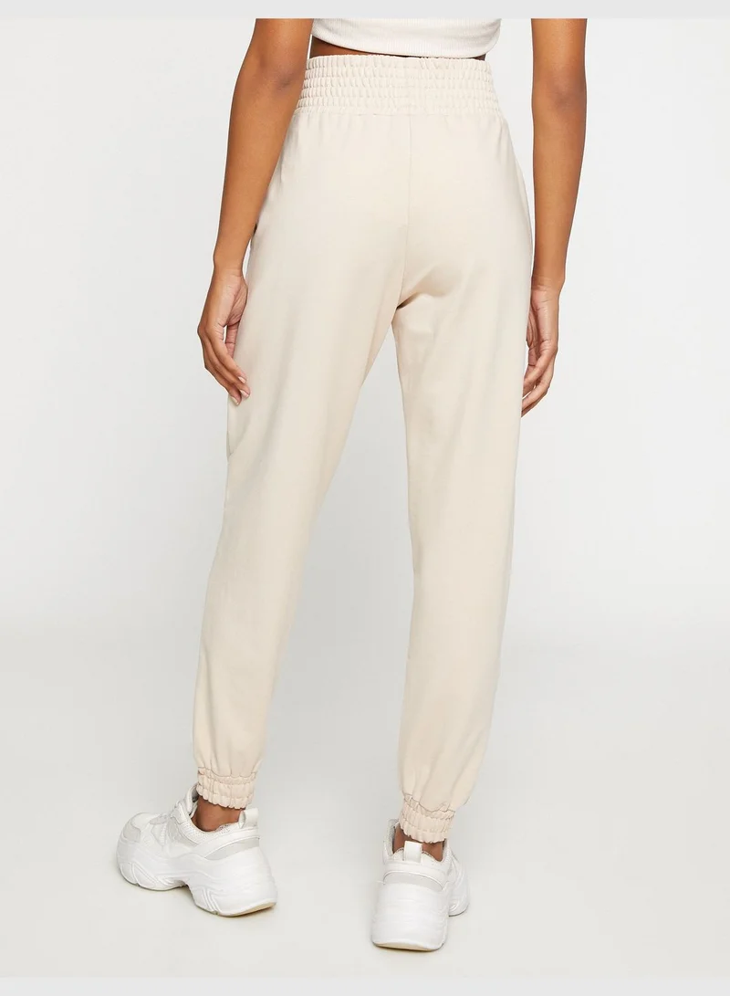 KOTON Extra High Waist Pocket Detail Jogger Sweatpants