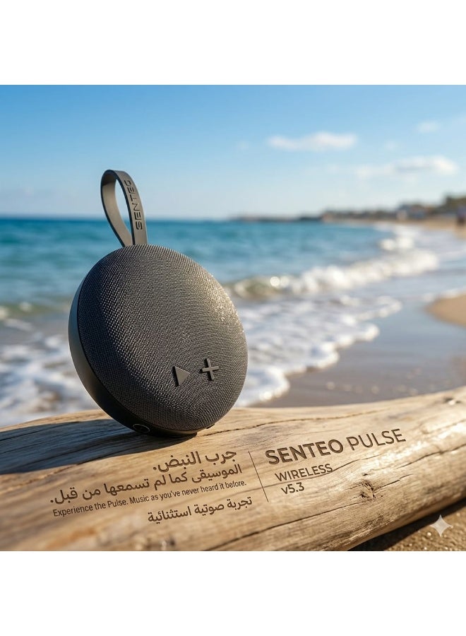 سينتيو مكبر الصوت المحمول Senteo Pulse 6w ببطارية تدوم طويلاً بصوت نقي وقوي متعدد المنافذ (AUX, TF Card, BT) . - Image 3