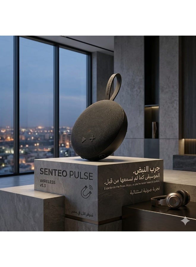 سينتيو مكبر الصوت المحمول Senteo Pulse 6w ببطارية تدوم طويلاً بصوت نقي وقوي متعدد المنافذ (AUX, TF Card, BT) . - Image 2