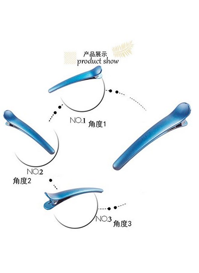 Suoirblss 12Pcs Professional Hairdressing Salon Hair Barrettes Duck Bill Teeth Hair Clips Non Slip Band Clips Multicolor Scrub Plastic Metal Alligator Bows Hair Clips (7.8Cm)  - Image 4