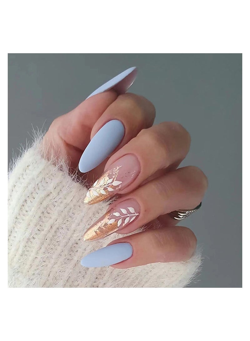 مجموعة أظافر صناعية من الأكريليك مكونة من 24 قطعة - Image 1