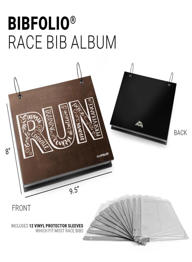 جون فور أ ران ألبوم أرقام سباق الجري من Gone For a Run BibFOLIO - إلهام للجري - أسود/أبيض - Image 3