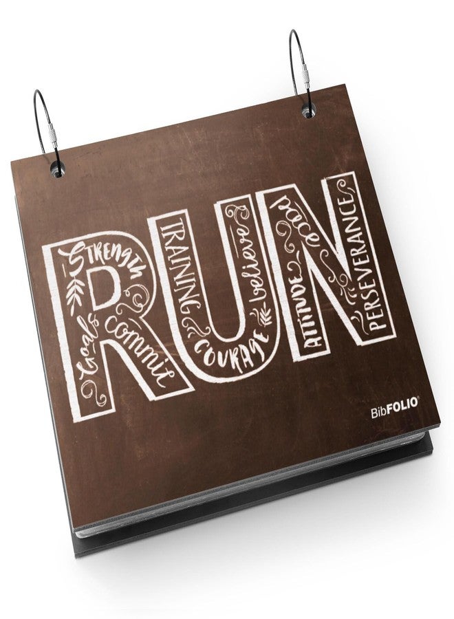 جون فور أ ران ألبوم أرقام سباق الجري من Gone For a Run BibFOLIO - إلهام للجري - أسود/أبيض - Image 1