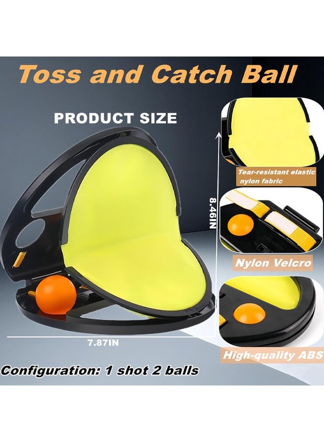 Toss And Catch Ball Game For Kids & Adults, Velcro Throw Catch Ball Set To Improve Hand Eye Coordination Ability, Portable Racket Pocket With Launcher, Ideal Outdoor Game Choice - Image 2