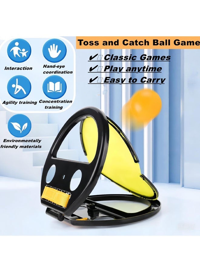 Toss And Catch Ball Game For Kids & Adults, Velcro Throw Catch Ball Set To Improve Hand Eye Coordination Ability, Portable Racket Pocket With Launcher, Ideal Outdoor Game Choice - Image 3