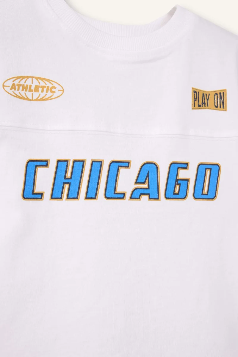 ديفاكتو Baby Boy Oversize Fit Printed Short Sleeve T-Shirt