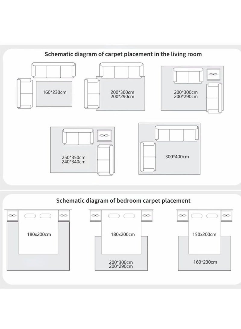 والالا سجادة دائرية لغرفة المعيشة مخططة بلون سادة فاتح فاخر ناعم لطاولة القهوة وغرفة النوم وكرسي دوار للأرضية، للمطبخ والحمام وغرفة الطعام، 120 × 120 سم - Image 5