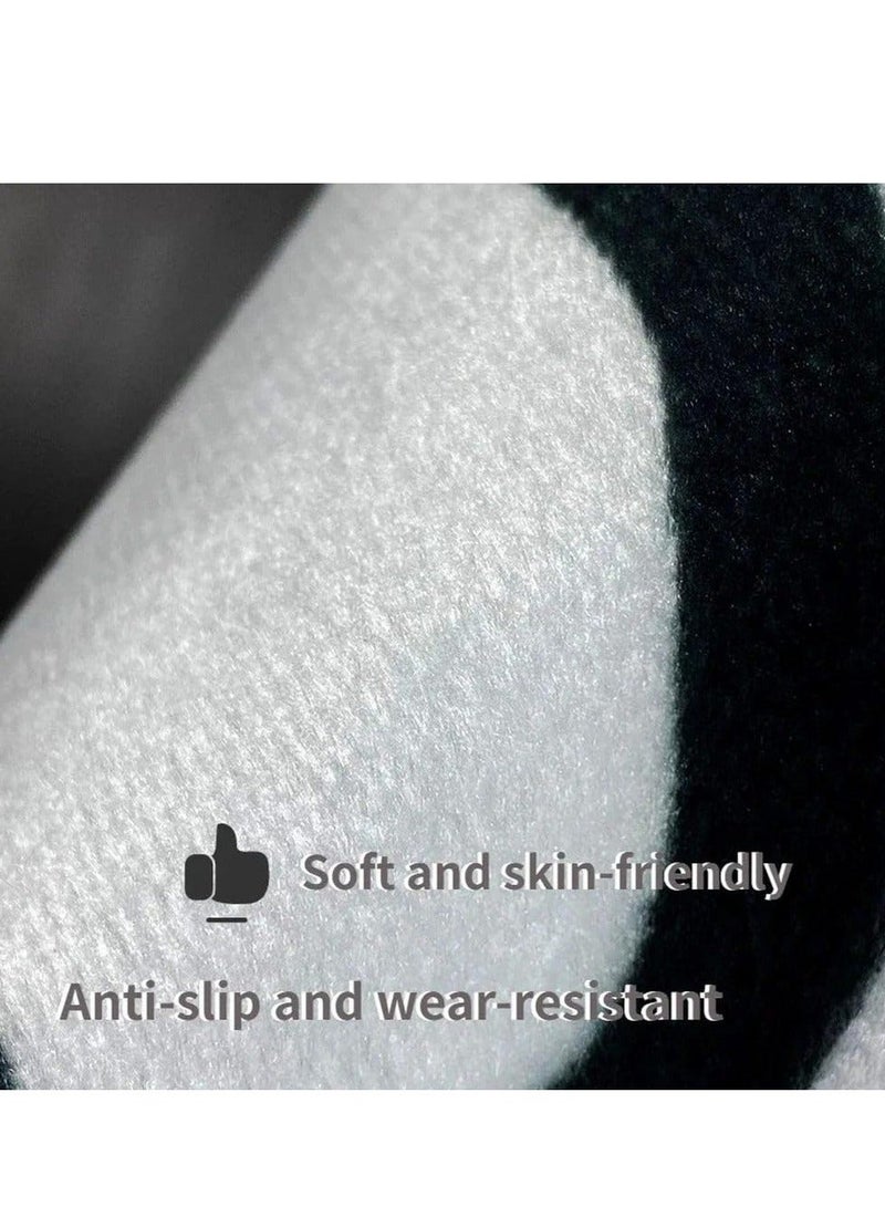 والالا سجادة دائرية لغرفة المعيشة مخططة بلون سادة فاتح فاخر ناعم لطاولة القهوة وغرفة النوم وكرسي دوار للأرضية، للمطبخ والحمام وغرفة الطعام، 120 × 120 سم - Image 3