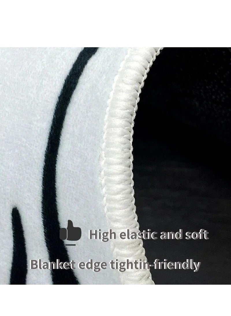 والالا سجادة دائرية لغرفة المعيشة مخططة بلون سادة فاتح فاخر ناعم لطاولة القهوة وغرفة النوم وكرسي دوار للأرضية، للمطبخ والحمام وغرفة الطعام، 120 × 120 سم - Image 4