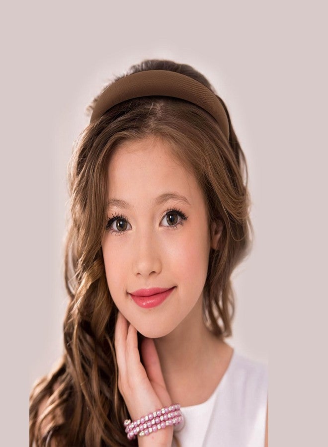KICOSY Padded Headband - Soft, Thin, No Slip for Women & Girls - Neutral Brown, Plain - Hair Accessory - Image 5