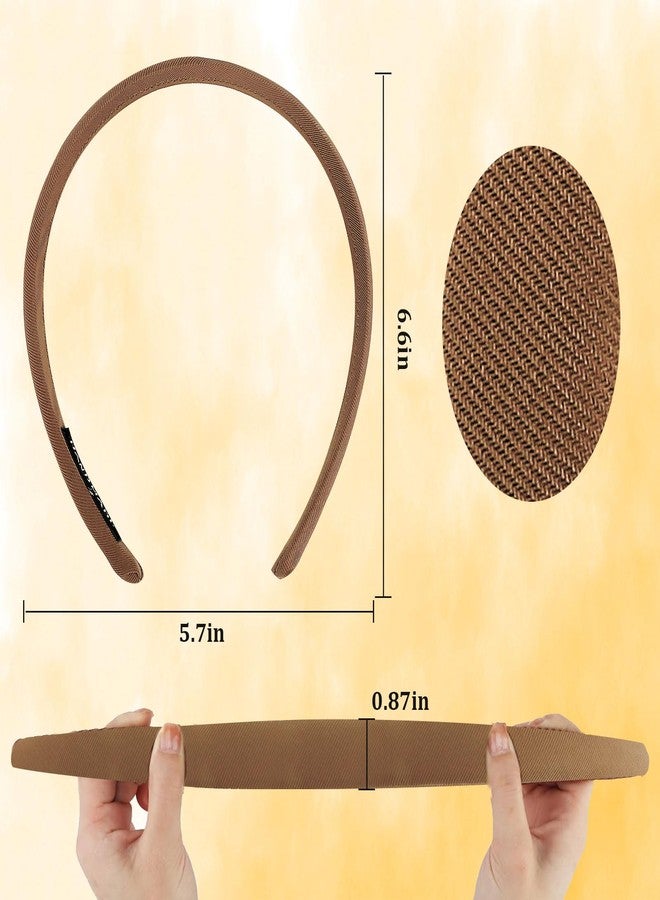 KICOSY Padded Headband - Soft, Thin, No Slip for Women & Girls - Neutral Brown, Plain - Hair Accessory - Image 4