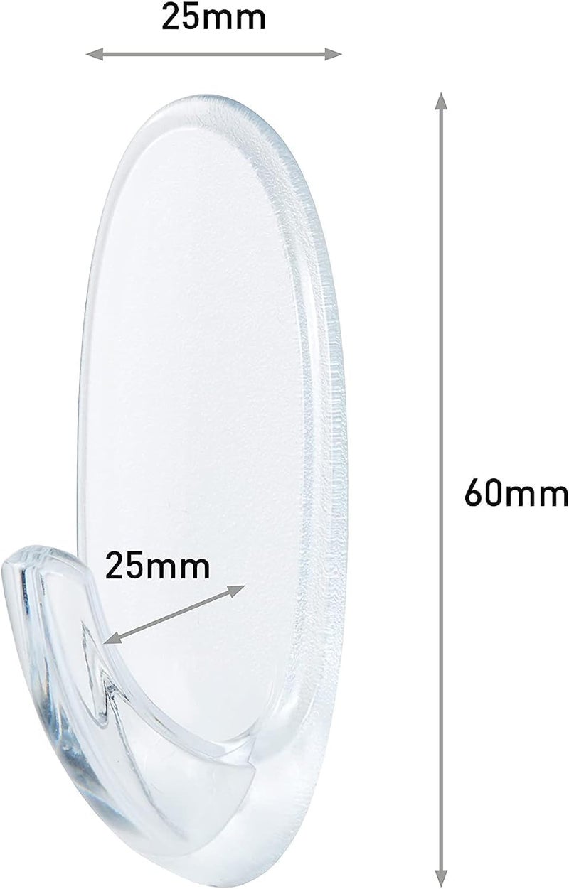كوماند Command Medium Hooks, Clear, 7 Hooks and 10 Adhesive Strips - Image 2
