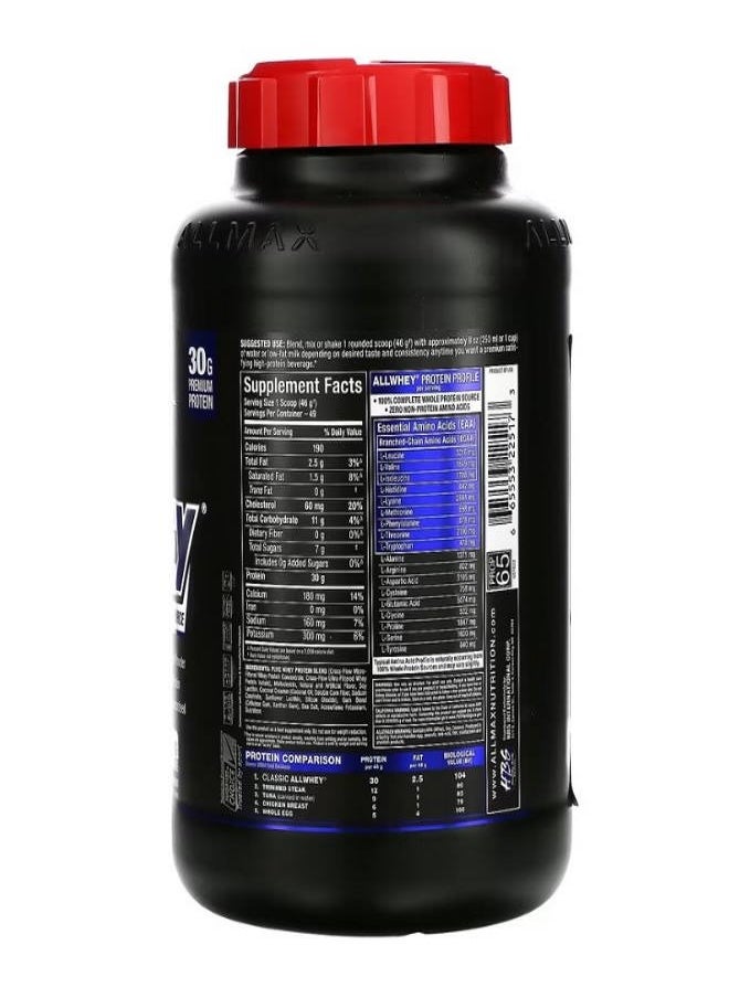 Allmax Classic AllWhey 100 Whey Protein Vanilla 5 lbs 2.27 kg  - Image 2